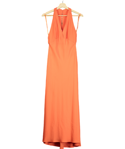 MANGO Mango Lightweight Maxi Dress In Orange UK 8