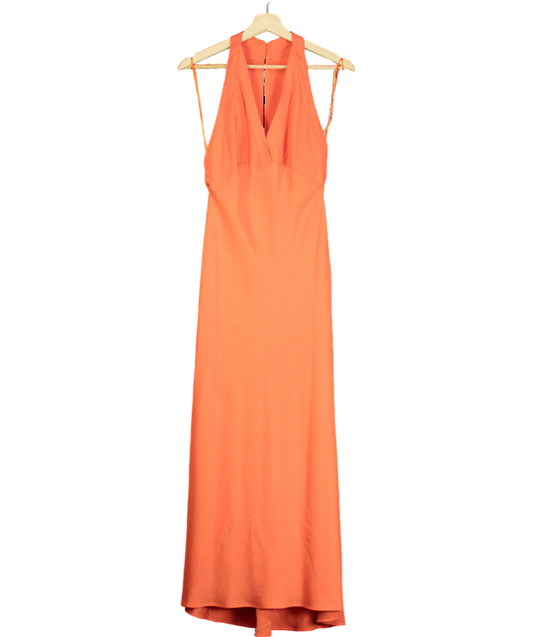 MANGO Mango Lightweight Maxi Dress In Orange UK 8