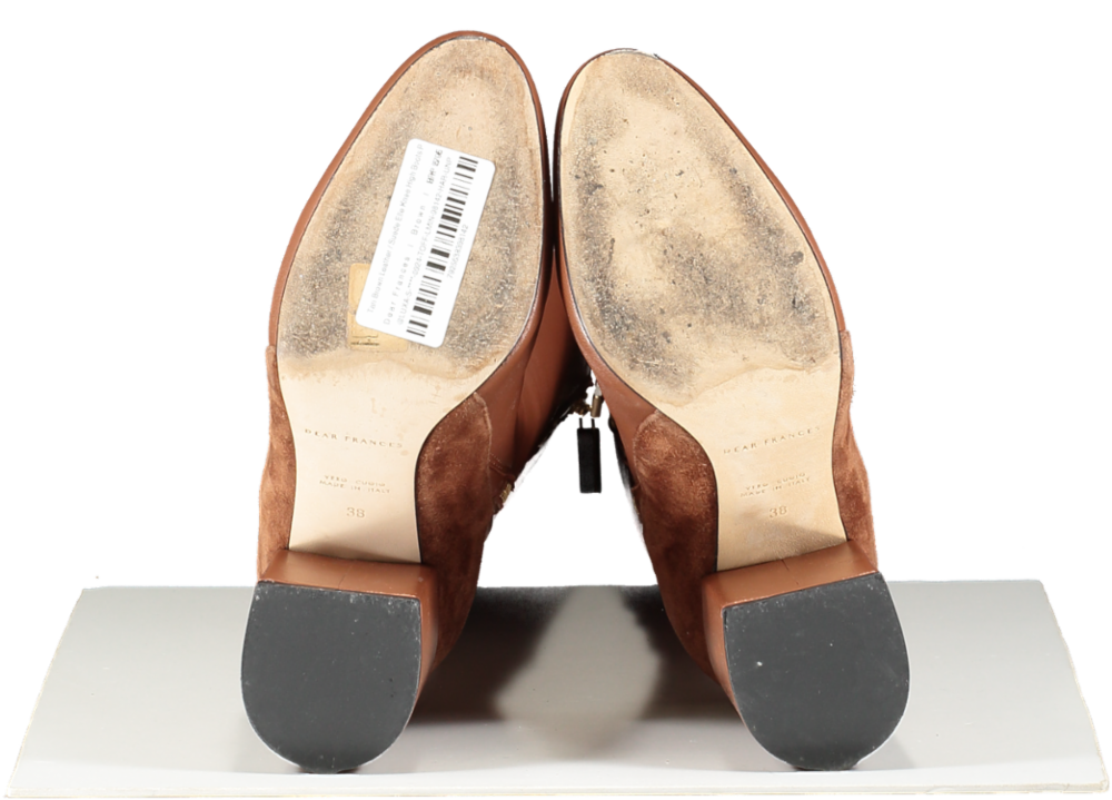Dear Frances Tan Brown Leather / Suede Elle Knee High Boots UK 5 EU 38 👠