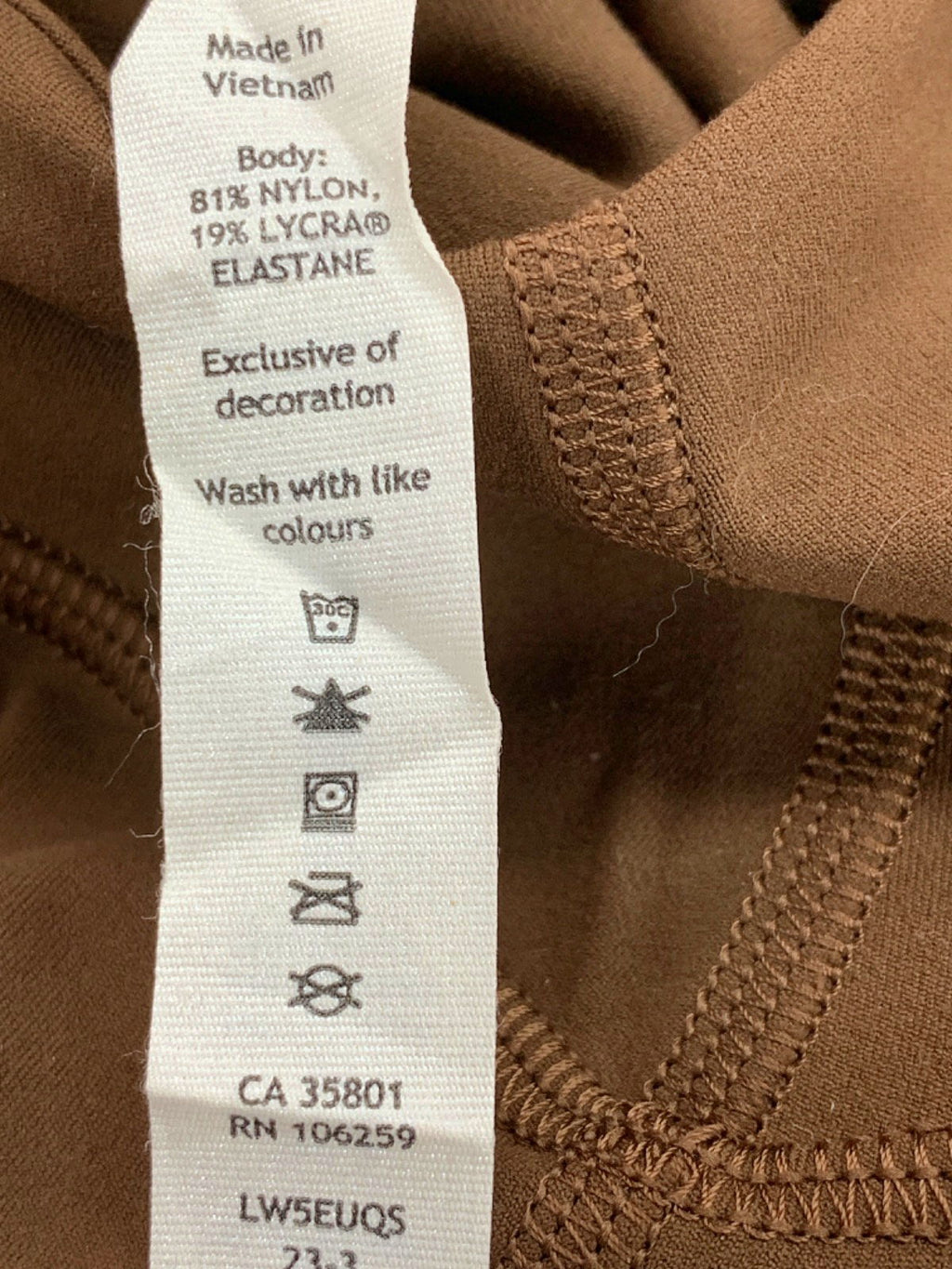 Lululemon Brown High-Waisted Leggings UK 6