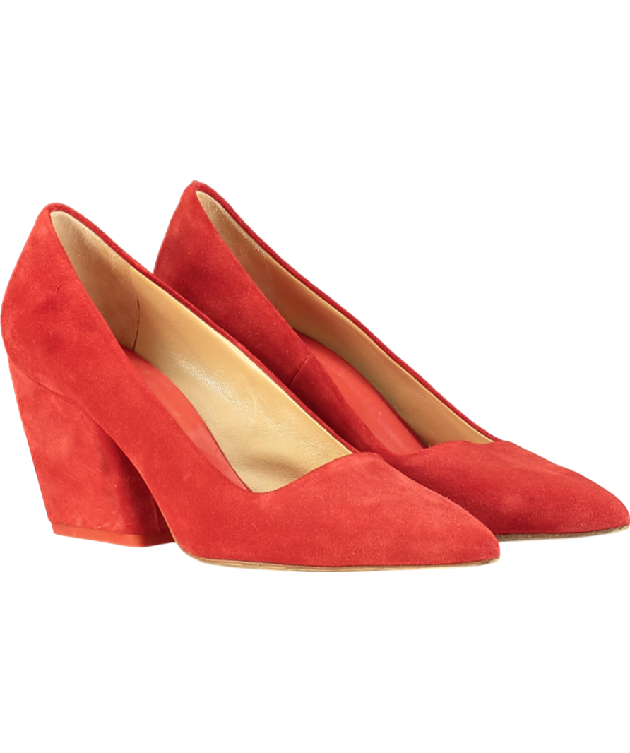 AEYDE Red Lizzy Suede Heels UK 8 EU 41 👠