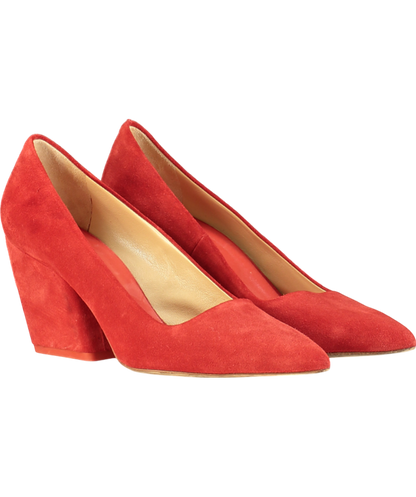 AEYDE Red Lizzy Suede Heels UK 8 EU 41 👠