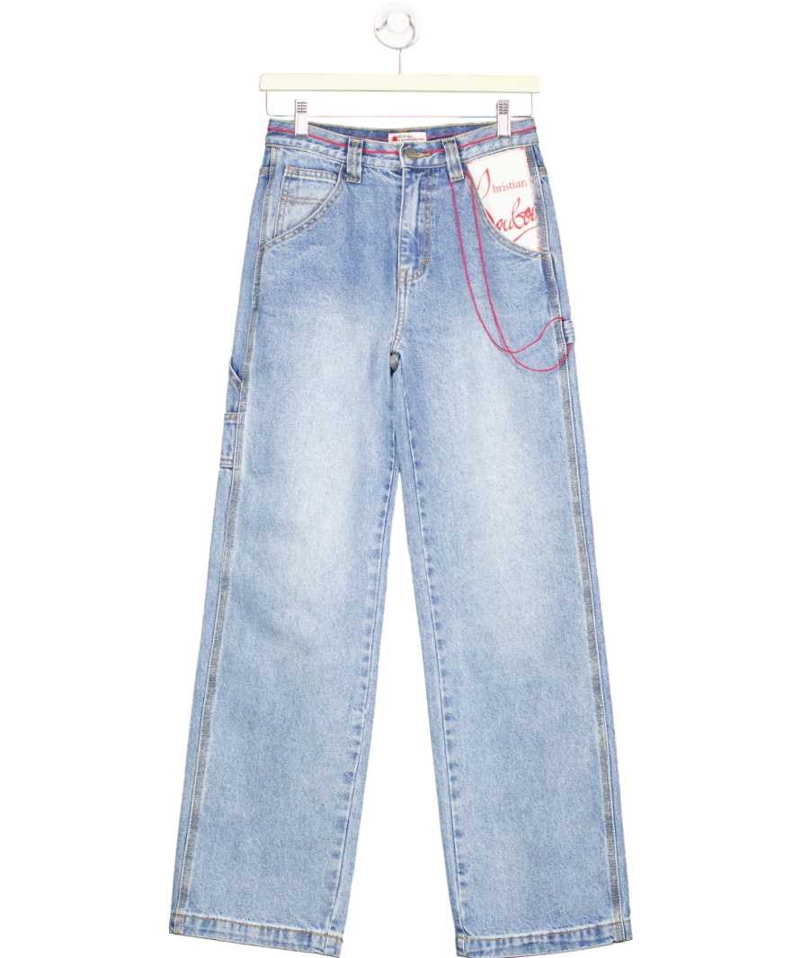 Redial Blue Patch Logo Jeans UK 8