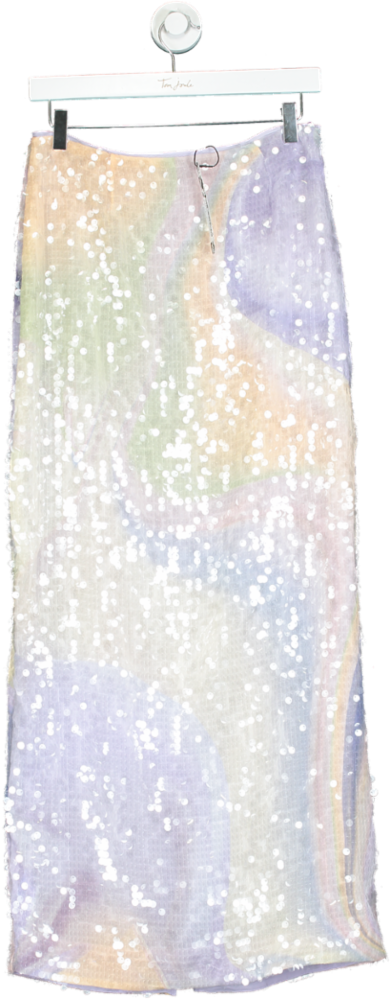 ASOS Multicolour Sequin Midi Skirt UK 10