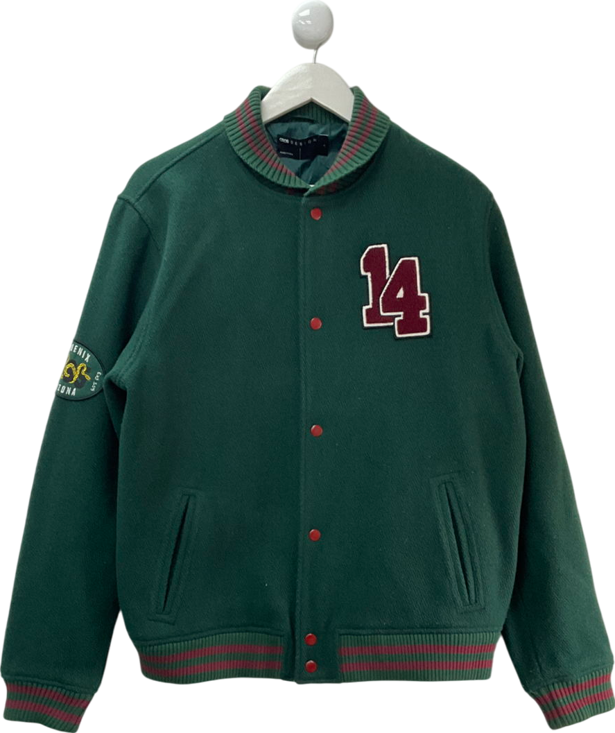 ASOS Green Wool Look Bomber Jacket UK L