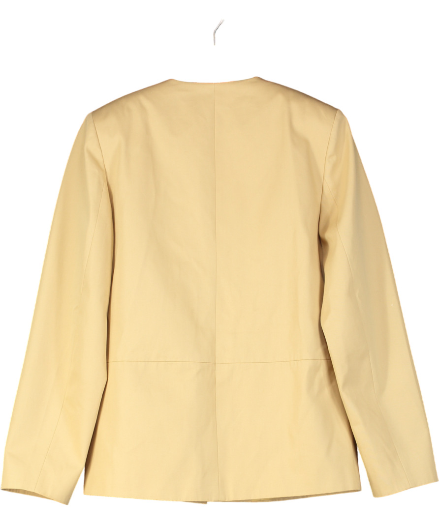 Ila Beige Natural Anny Scarf Detailed Cotton Blazer UK 10