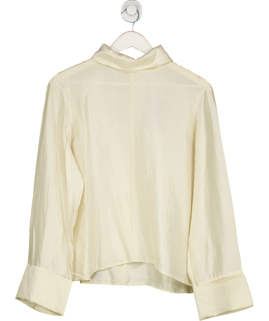 Arket Cream Silk Blouse UK 8