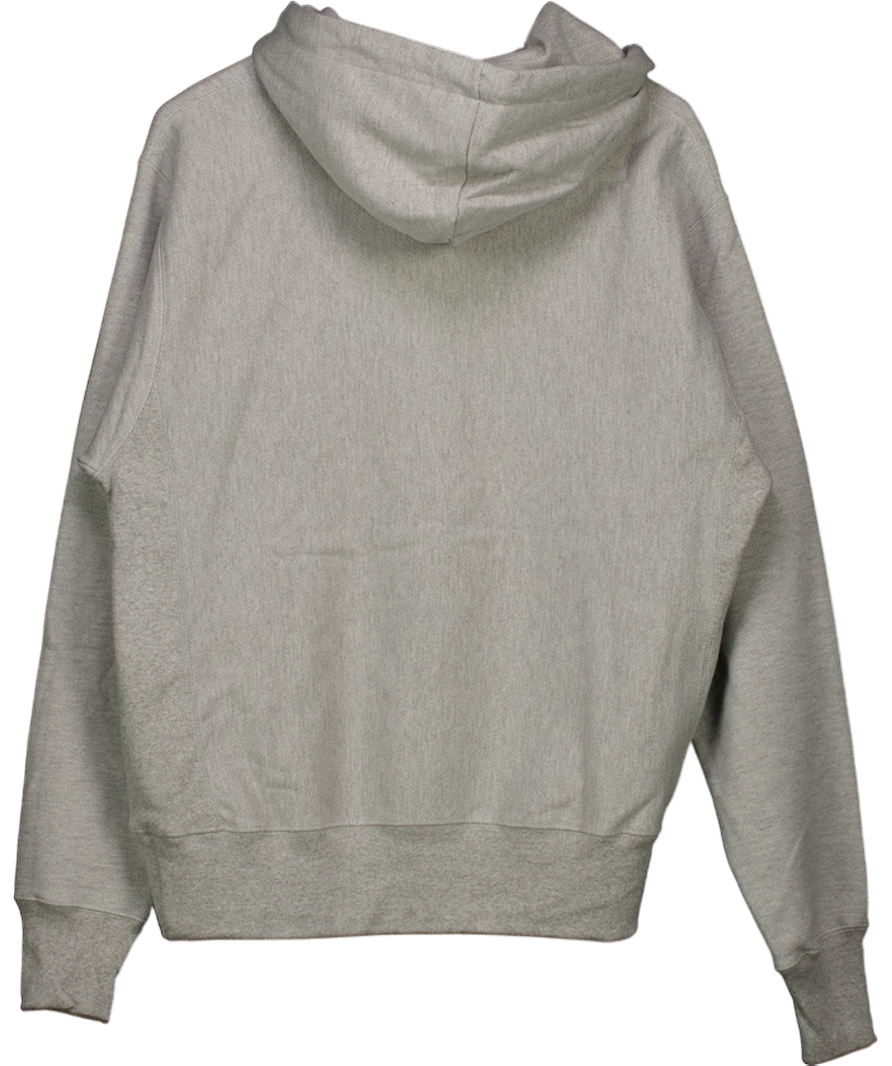 Champion Reverse Weave Hooded Sweatshirt Grey Heather UK M