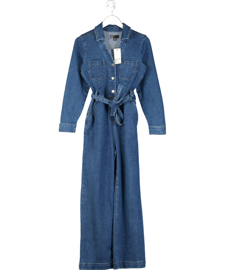 Friends like these Blue Button Through Jumpsuit UK 8