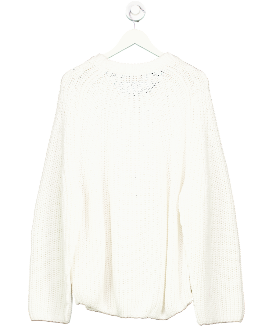 Free People White Take Me Home Sweater UK XL