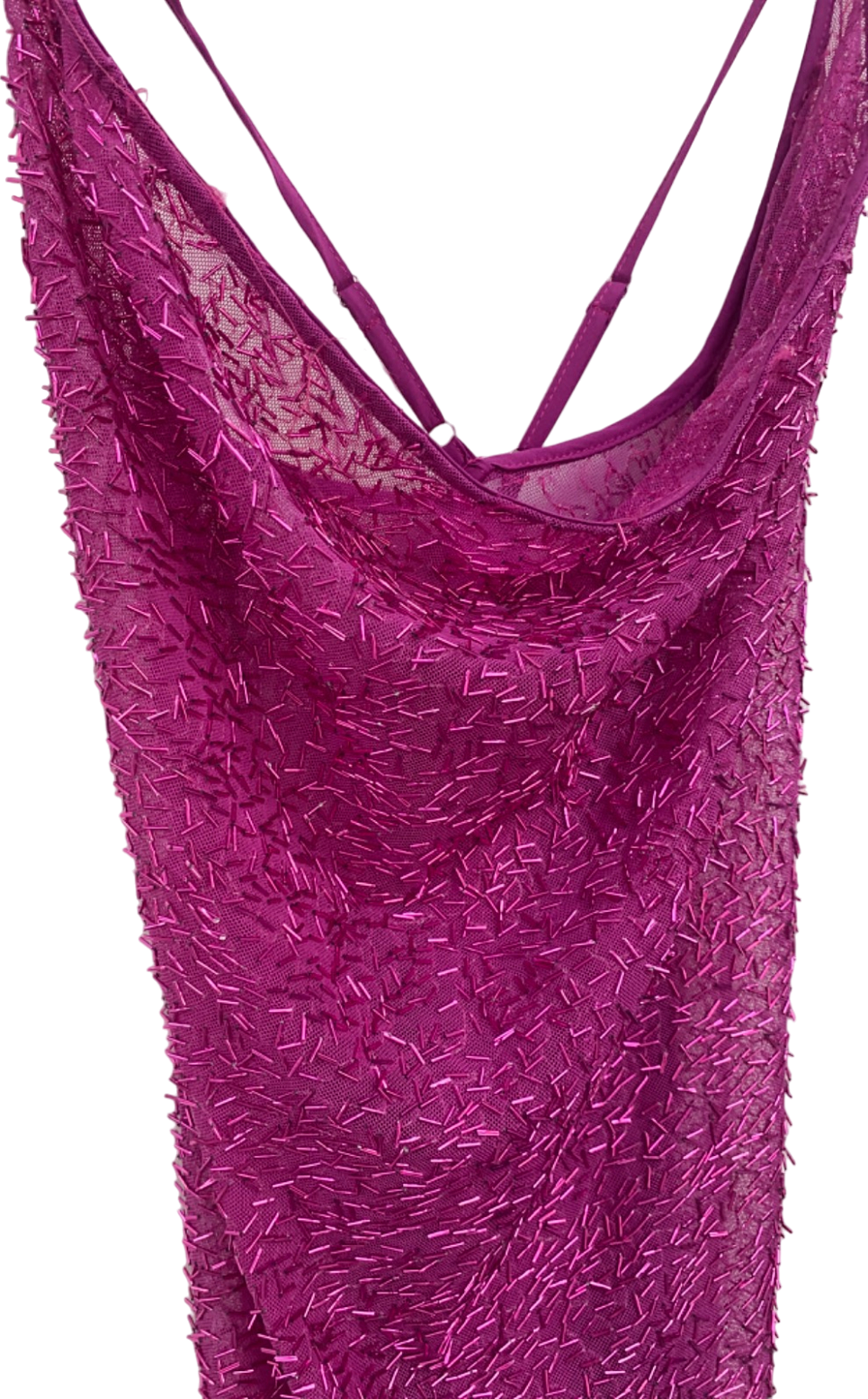 Boohoo Purple Sequin Cowl Neck Maxi Dress UK 8