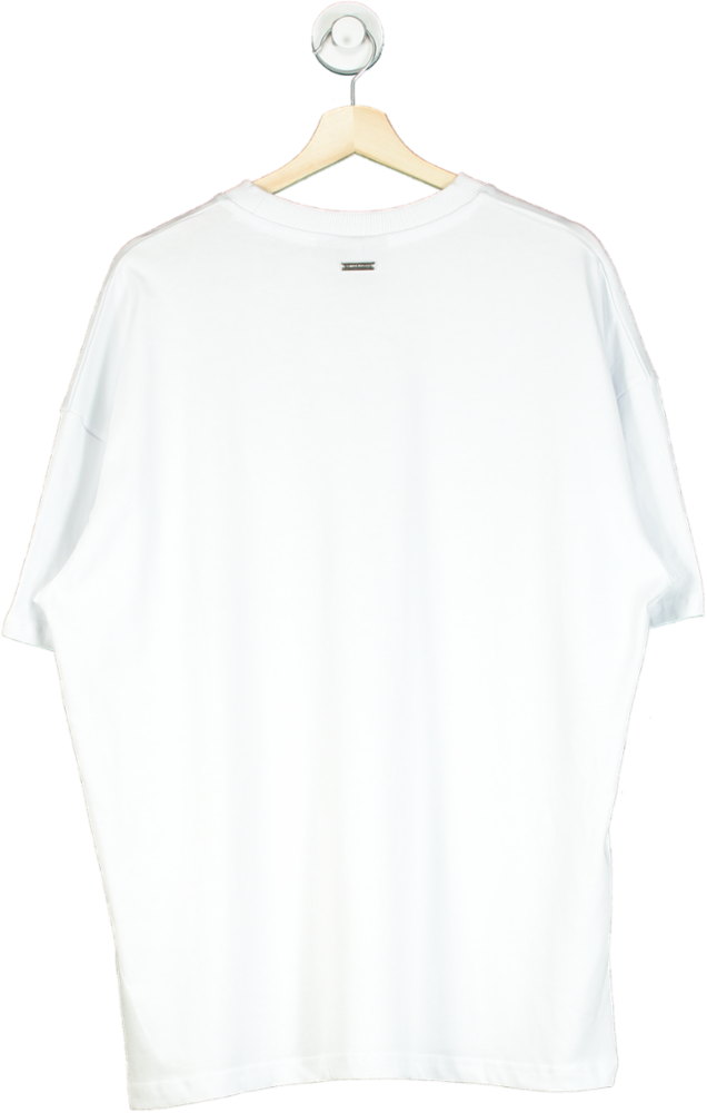 Cernucci White "C" Rhinestone Embellished T-Shirt UK S