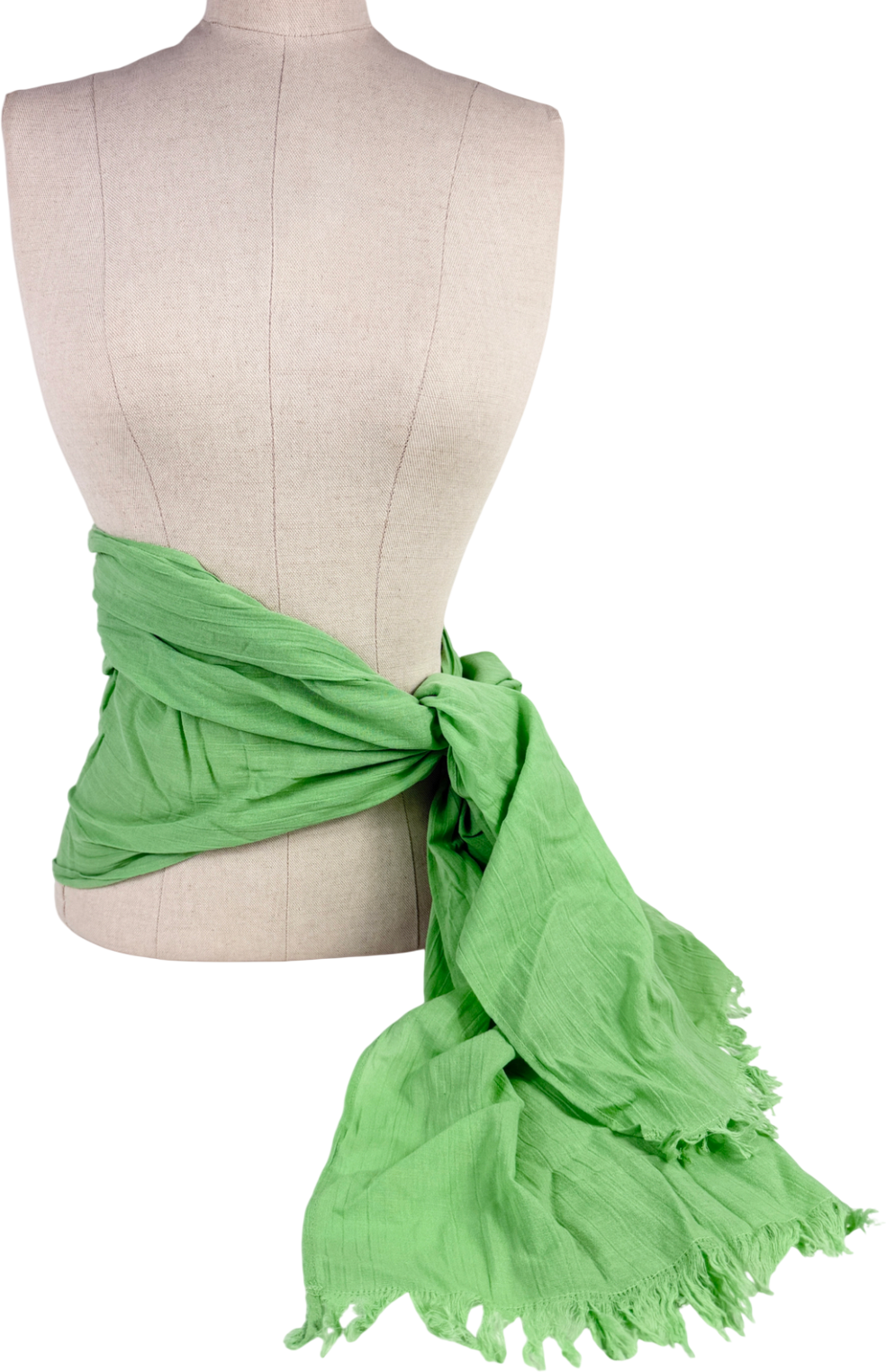 Sea level Salt Frayed Sarong Matcha Green One Size