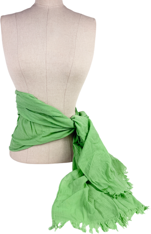 Sea level Salt Frayed Sarong Matcha Green One Size