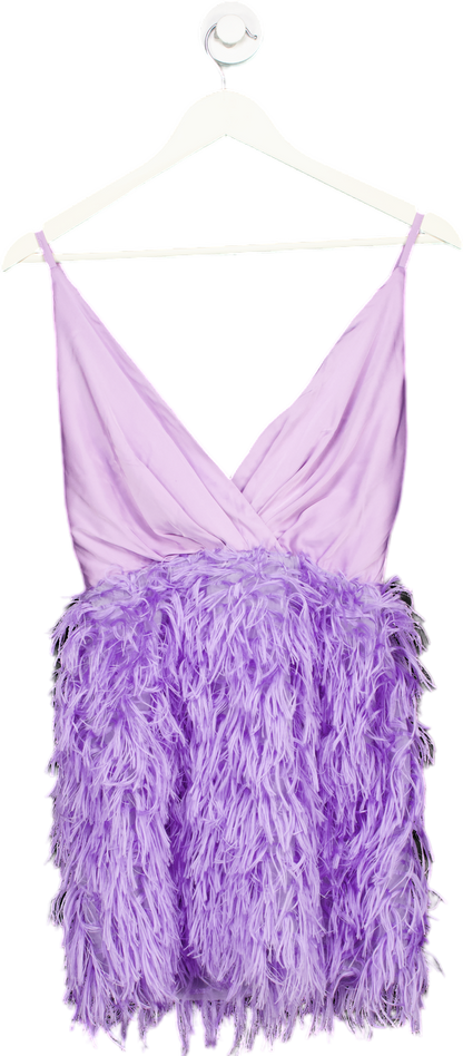 Jaded Rose Lilac Feather Mini Dress UK 10