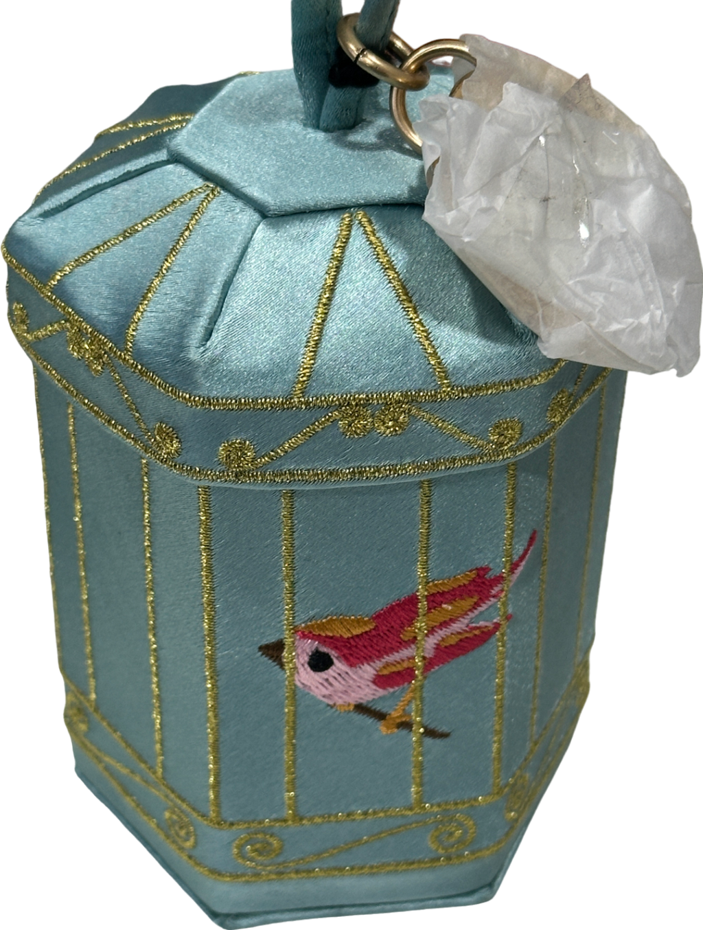 lulu guinness Blue Birdcage Mini Collectible Bag Charm