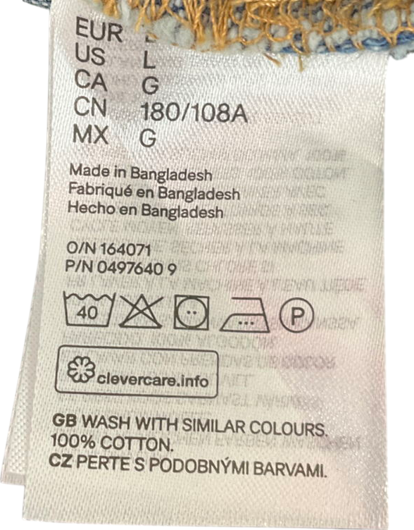 H&M Blue Denim Jacket UK L