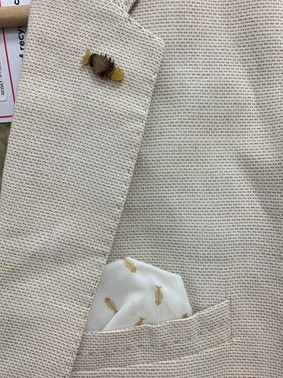 Zara Man Beige Textured Blazer UK M