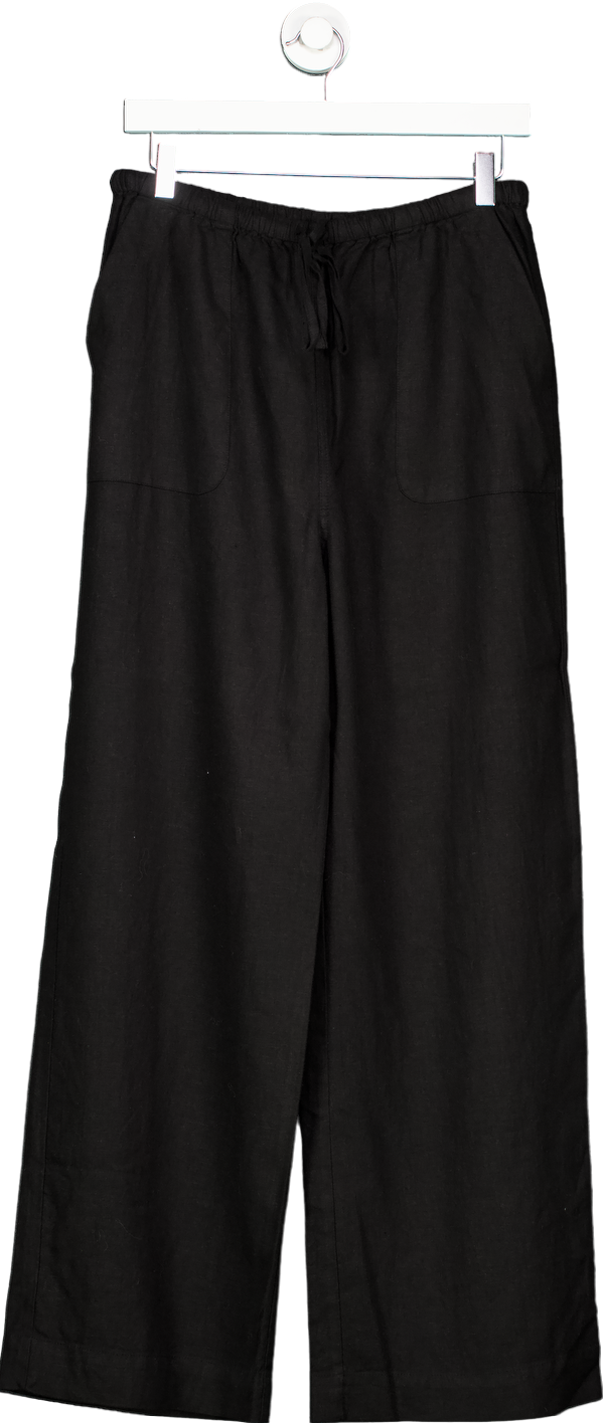 Nobody's Child Black Wide Leg Trousers UK 10