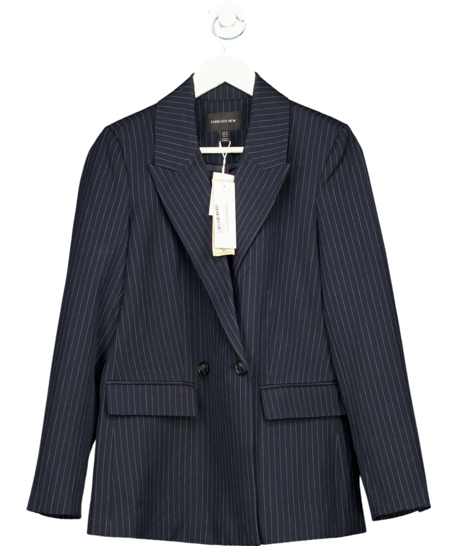 FOREVER NEW Blue Bella Double Breasted Blazer UK 10