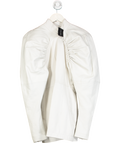 Rotate Birger Christensen Cream Kim Button Detailed Faux Leather Mini Dress UK 6