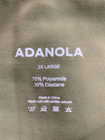 Adanola Khaki High-Waisted Shorts UK 2XL