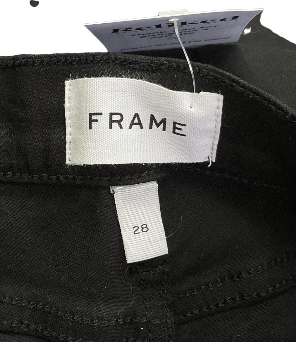 Frame Black Le High Straight Jeans UK W28