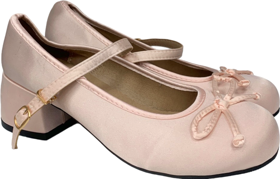 Unbranded Pink Satin Mary Jane Shoes Size UK 6 EU 39