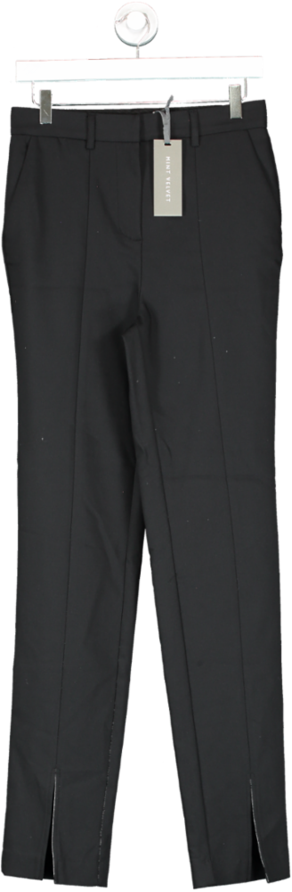 Mint Velvet Black Silm Cotton Trousers UK 10
