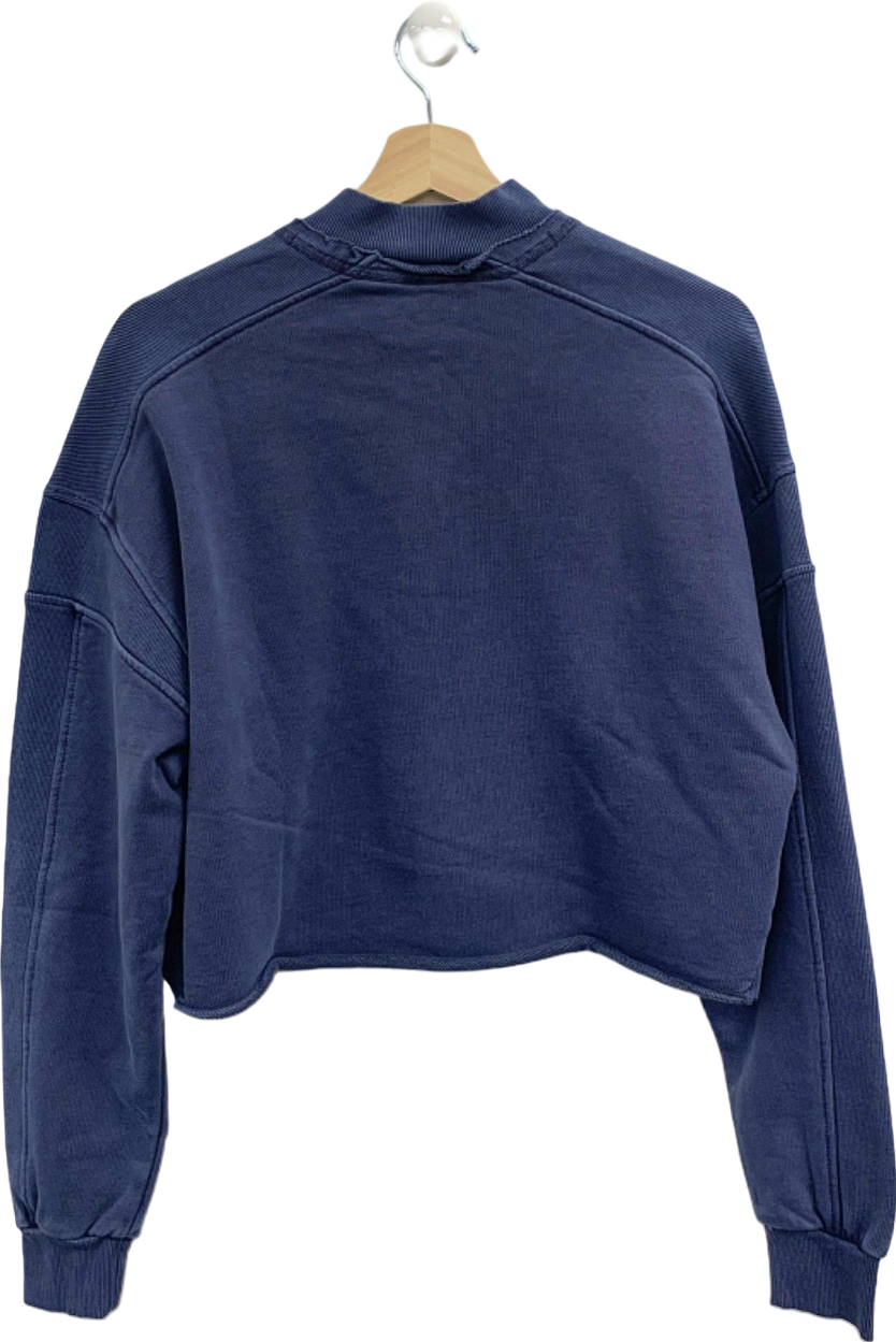 Gymshark Blue Cropped Sweatshirt UK S