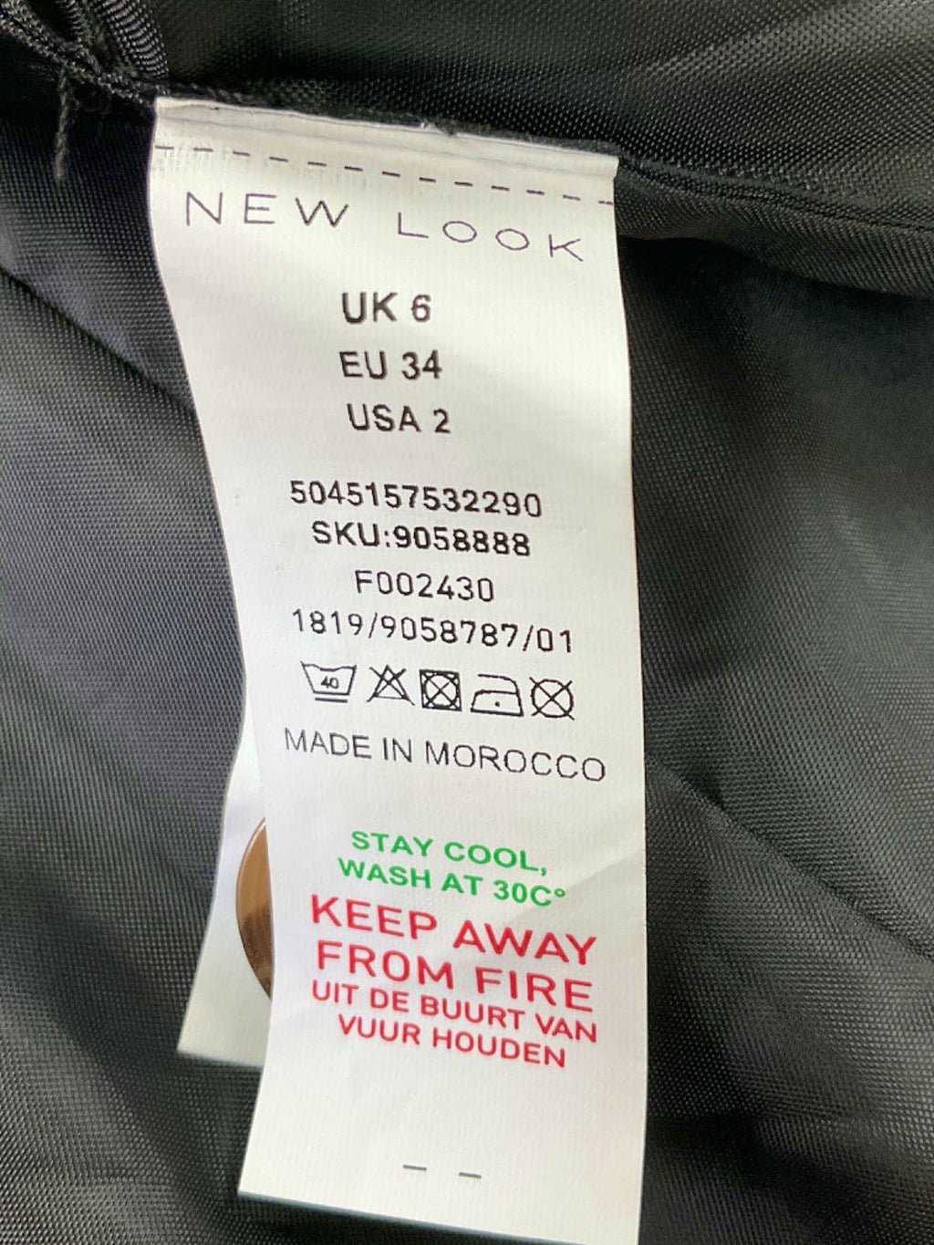 New Look Black Longline Crepe Waistcoat UK 6