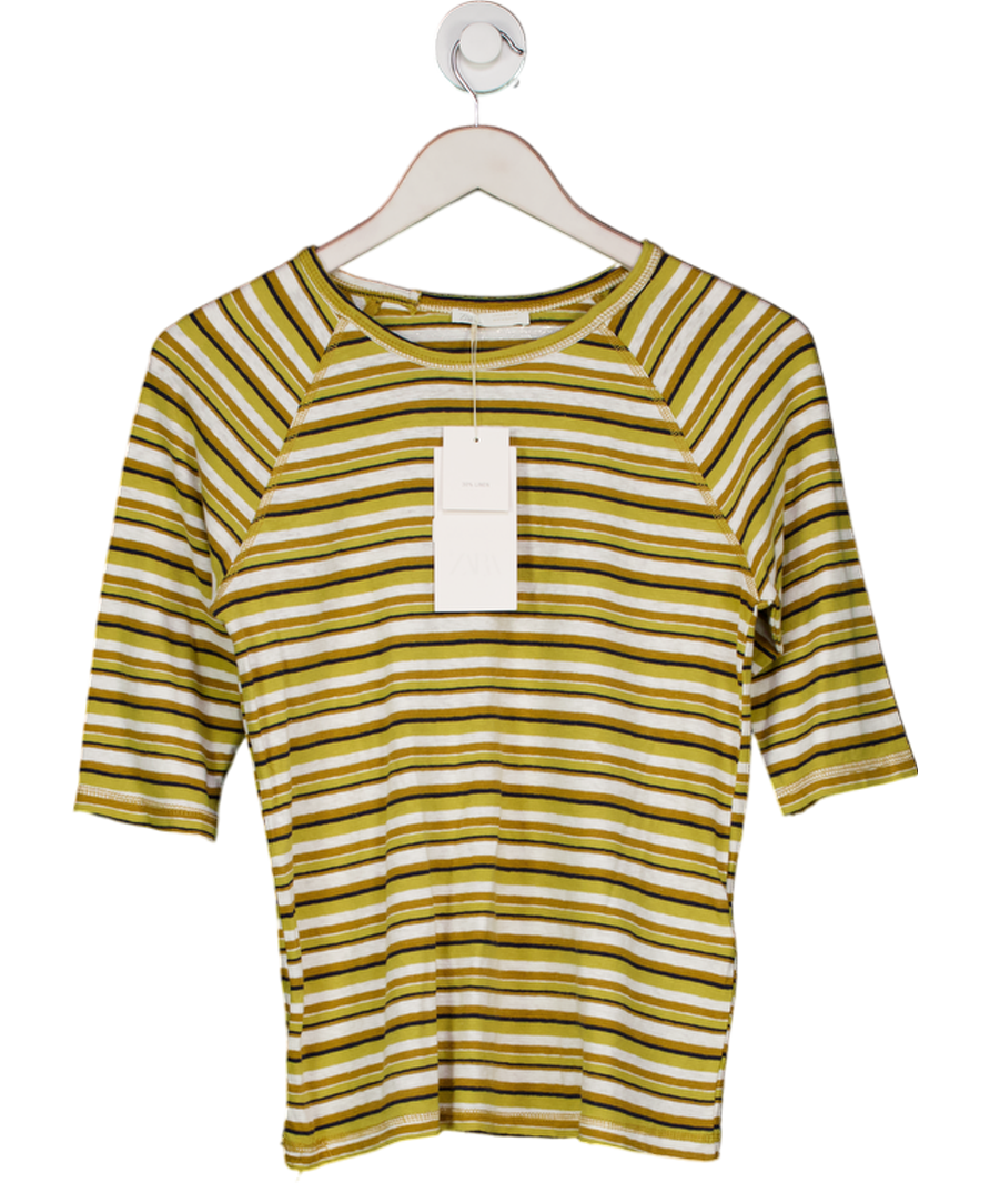 ZARA Multicoloured Striped T-shirt UK S