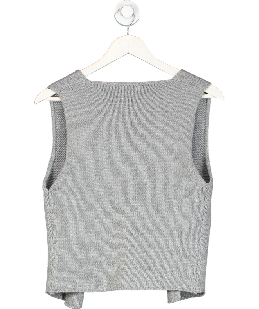 Rumoured Grey Knitted Waistcoat UK S