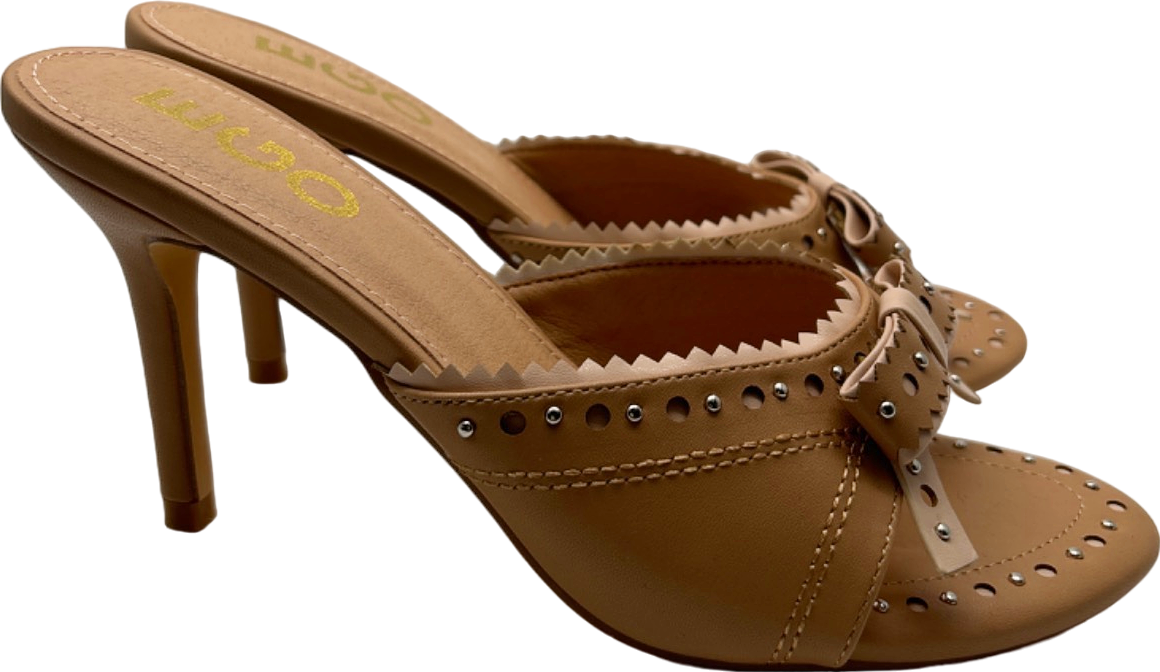 Ego Tan Heeled Mules UK 5