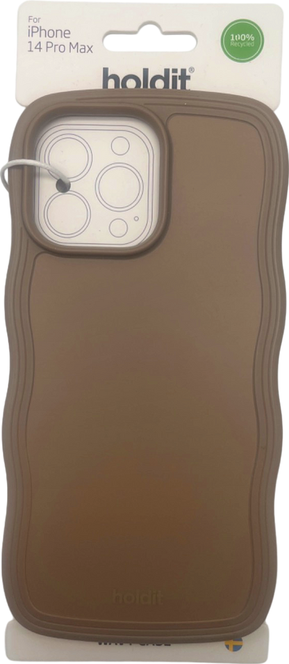 Holdit Brown Wavy Case for iPhone 14 Pro Max