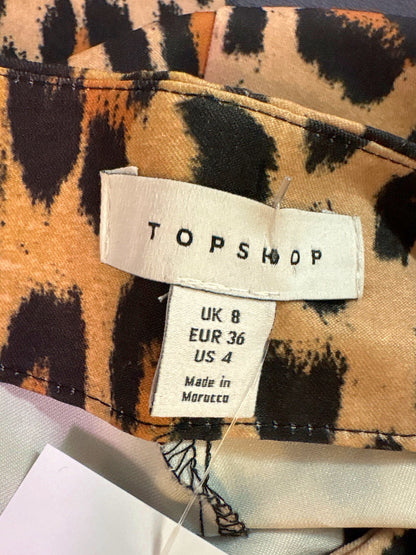 Topshop Leopard Print Trousers UK 8