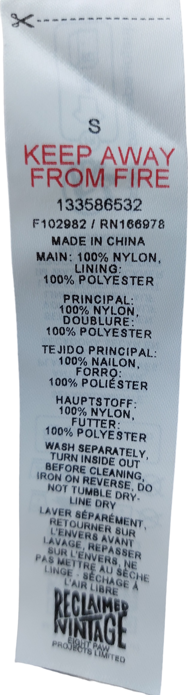 Reclaimed Vintage Beige Unisex Fitted Motor Jacket With Logo Badges UK S