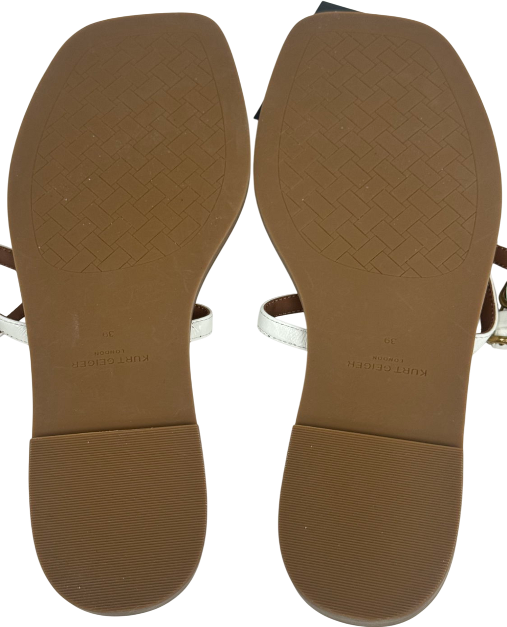 Kurt Geiger White Regent Flat Gladiator Sandal UK 6 EU 39 👠