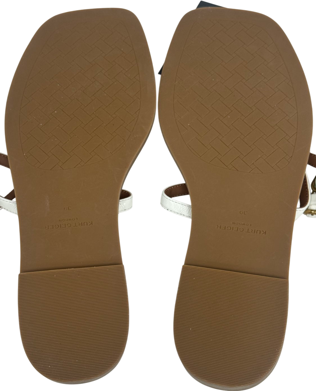 Kurt Geiger White Regent Flat Gladiator Sandal UK 6 EU 39 👠