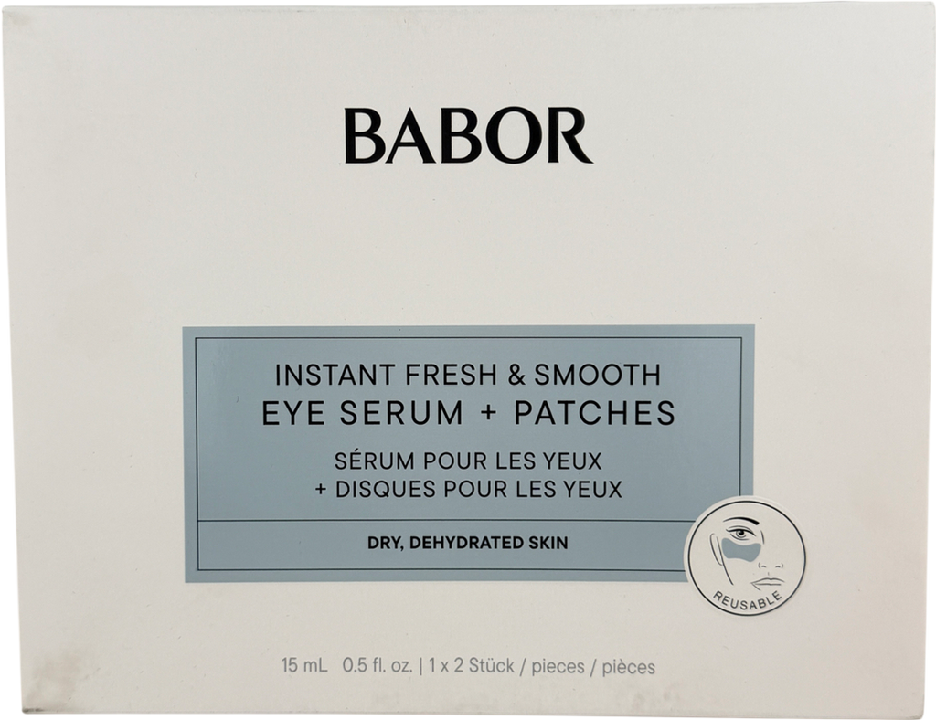 Babor Skinovage Instant Fresh & Smooth Eye Serum + Patches 15ml