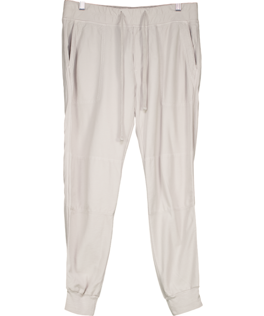 James Perse Grey Cotton Drawstring Trousers UK M