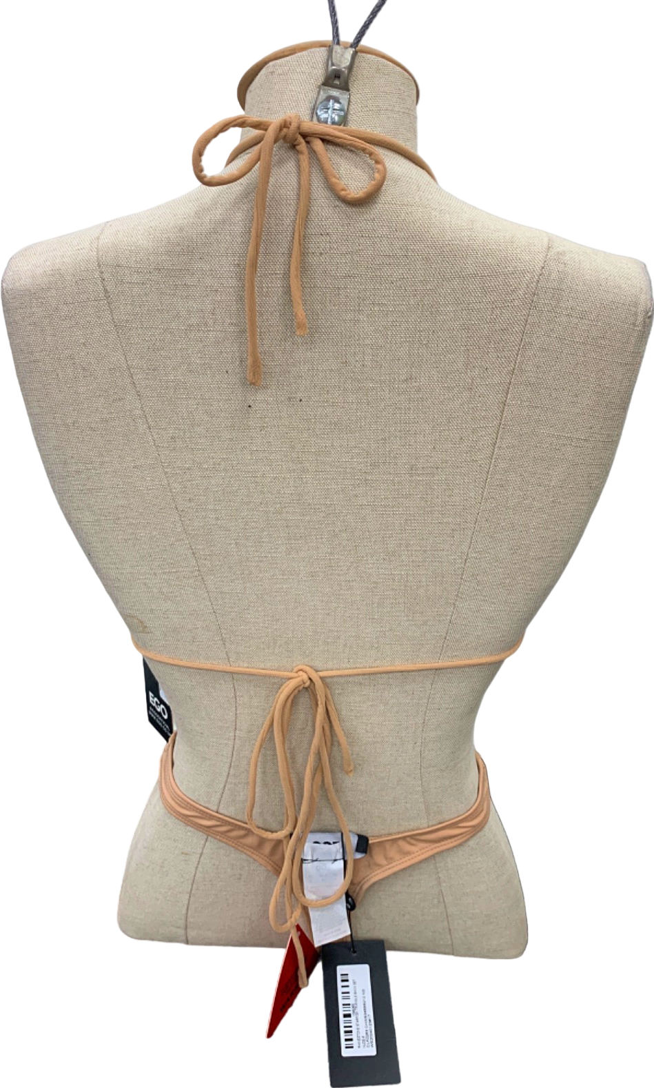 EGO Nude Rhinestone Starfish Triangle Bikini Set UK 6