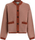 VARLEY Elmwick Knit Jacket In Maple Brown UK M