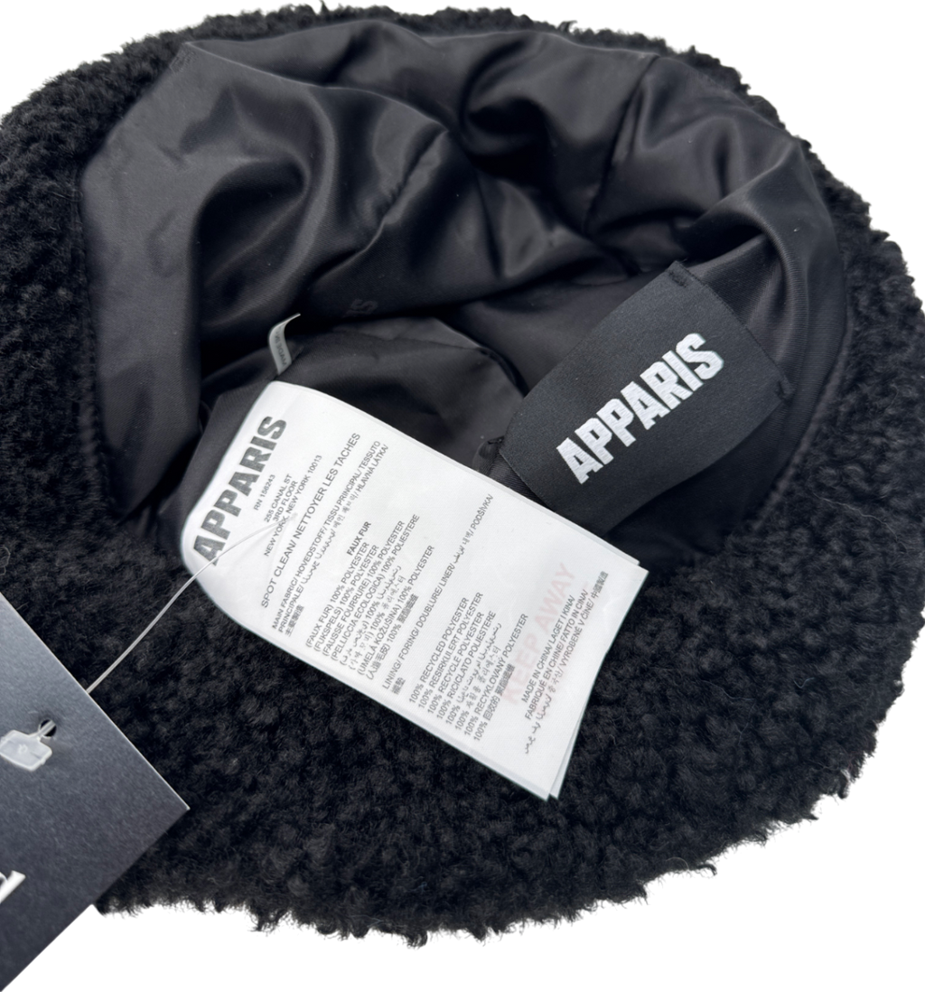 Apparis Faux-fur Bucket Hat In Black One Size