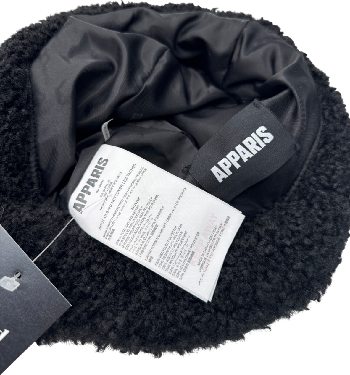 Apparis Faux-fur Bucket Hat In Black One Size