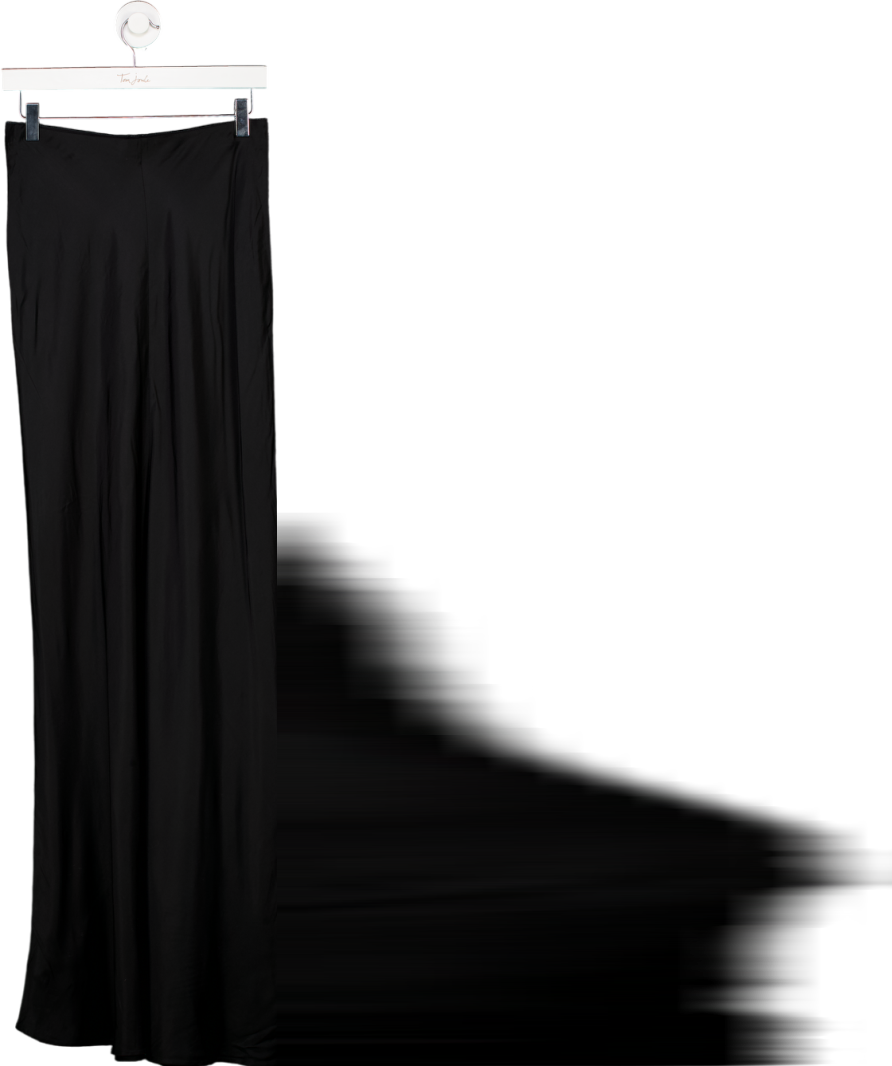 L'agence Black Zeta Satin Maxi Skirt UK S