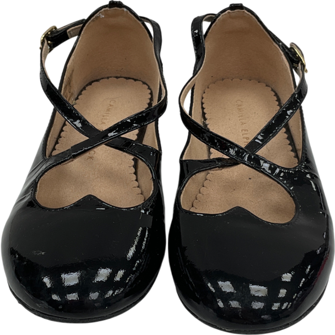 La Coqueta Black Patent Leather T-bar Shoes UK 11 EU 29 👼