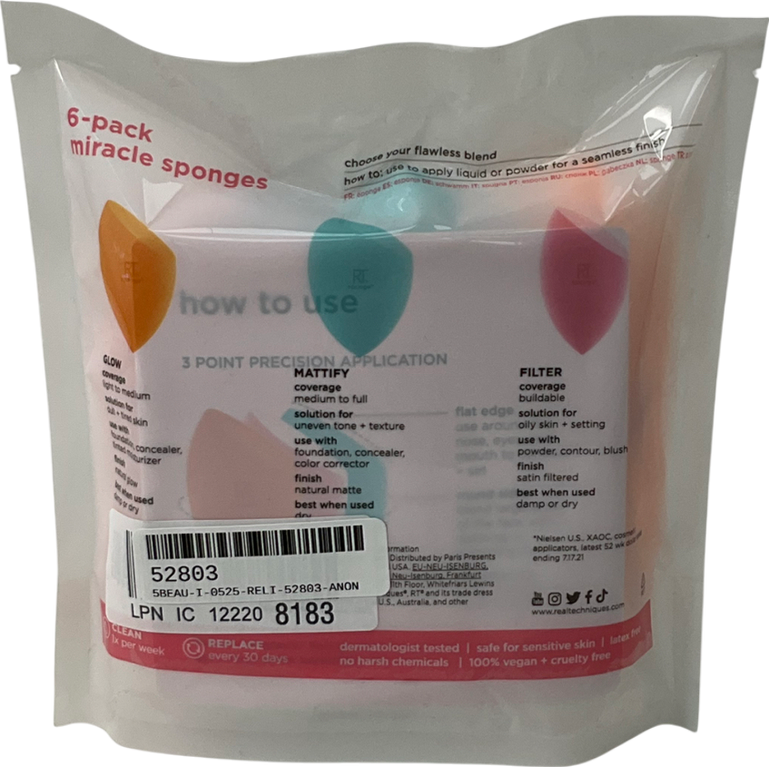 Real Techniques Assorted Makeup Blending Sponges One size