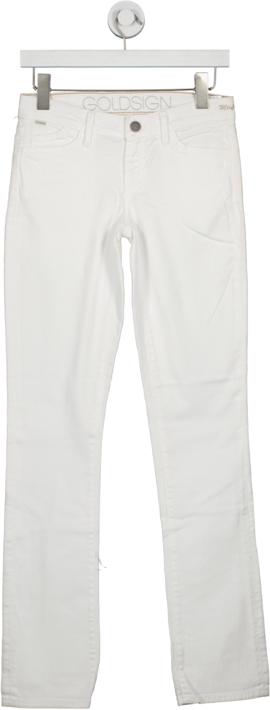 GoldSign White Slim Leg Mid Rise Jeans BNWT W25