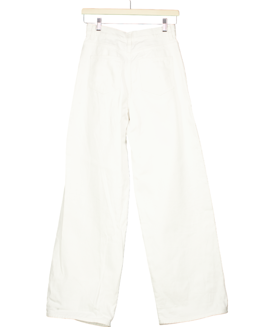 Elka Collective White Wide Leg Jeans UK 6